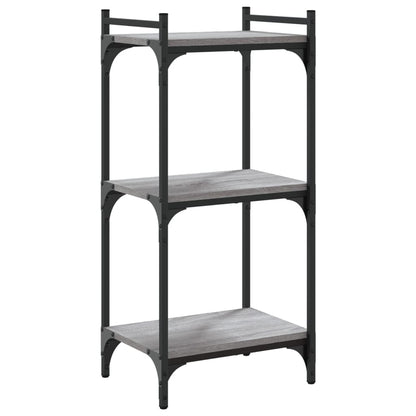 Bookcase 3-Tier Grey Sonoma 40x30x86 cm Engineered Wood