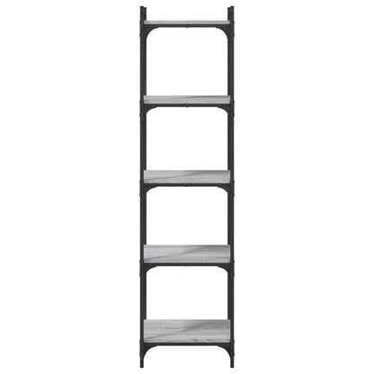 Bookcase 5-Tier Grey Sonoma 40x30x154 cm Engineered Wood