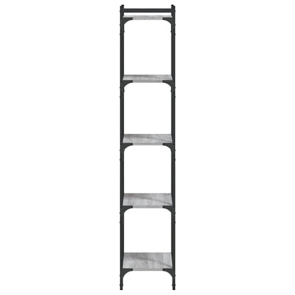 Bookcase 5-Tier Grey Sonoma 40x30x154 cm Engineered Wood