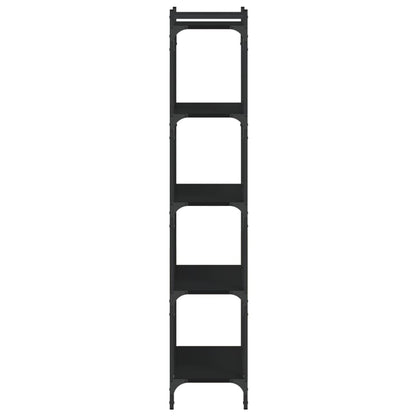 Bookcase 5-Tier Black 60x30x154 cm Engineered Wood