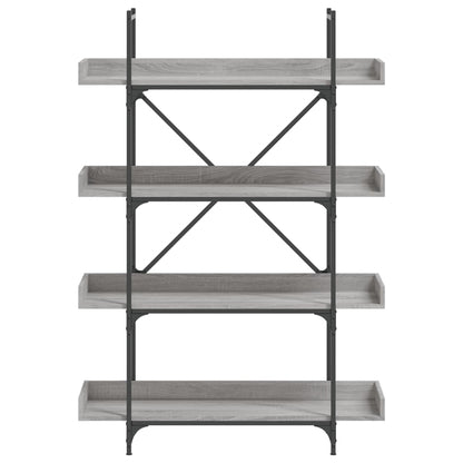 Bookcase 4-Tier Grey Sonoma 100x33x145.5 cm Engineered Wood