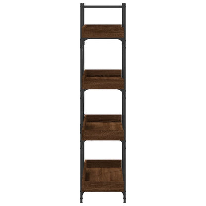 Bookcase 4-Tier Brown Oak 100x33x145.5 cm Engineered Wood