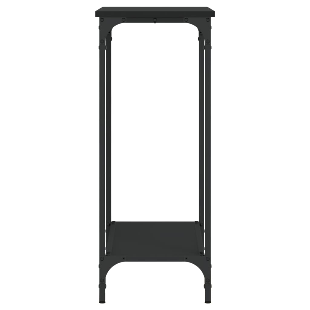 Console Table Black 75x30.5x75 cm Engineered Wood