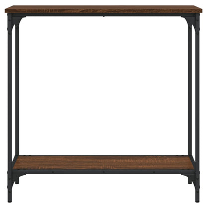 Console Table Brown Oak 75x30.5x75 cm Engineered Wood