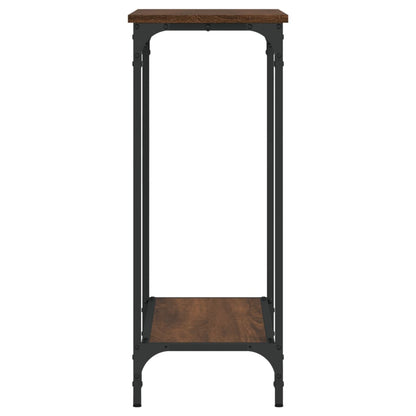 Console Table Brown Oak 75x30.5x75 cm Engineered Wood