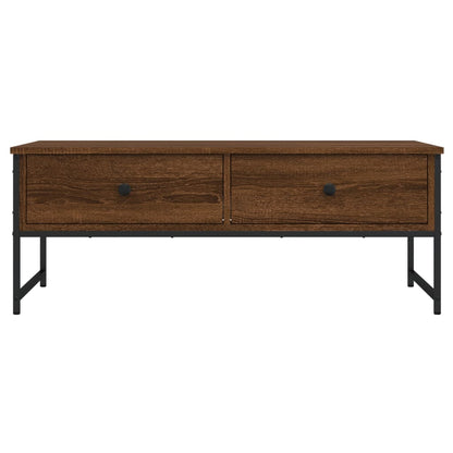Coffee Table Brown Oak 101x49x39.5 cm Engineered Wood
