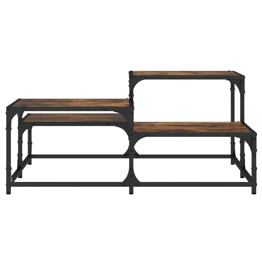 Coffee Table Smoked Oak 87.5x87.5x40 cm Engineered Wood