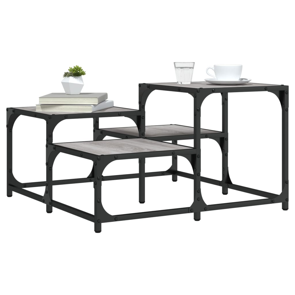 Coffee Table Grey Sonoma 68x68x40 cm Engineered Wood