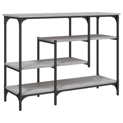 Console Table with Shelves Grey Sonoma 100x35x75 cm