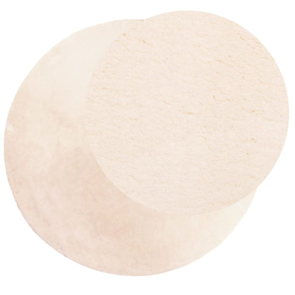 Rug HUARTE Short Pile Soft and Washable Beige Ø 80 cm