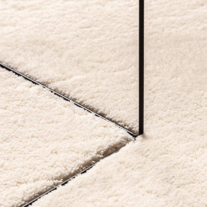 Rug HUARTE Short Pile Soft and Washable Beige Ø 80 cm