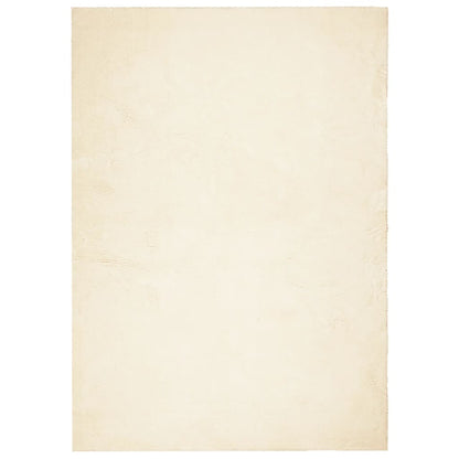 Rug HUARTE Short Pile Soft and Washable Cream 140x200 cm
