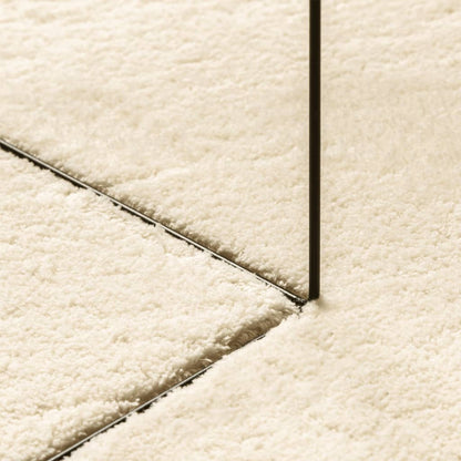 Rug HUARTE Short Pile Soft and Washable Cream Ø 100 cm