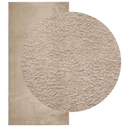 Rug HUARTE Short Pile Soft and Washable Sand 100x200 cm