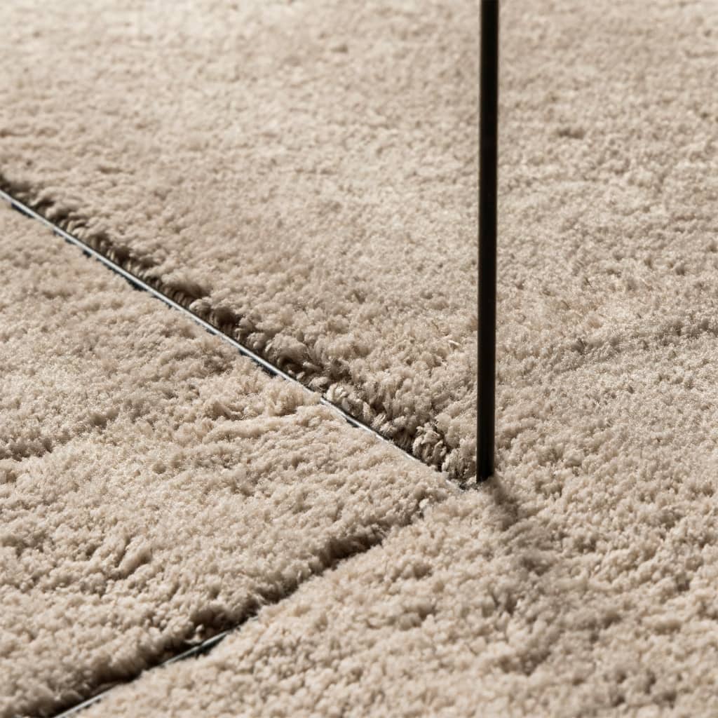 Rug HUARTE Short Pile Soft and Washable Sand 160x160 cm