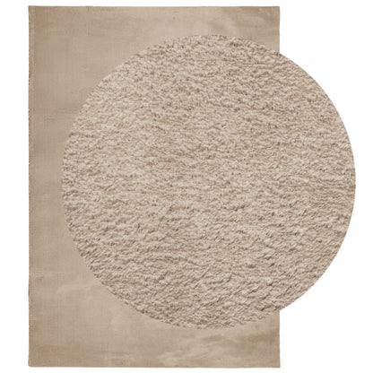 Rug HUARTE Short Pile Soft and Washable Sand 160x230 cm