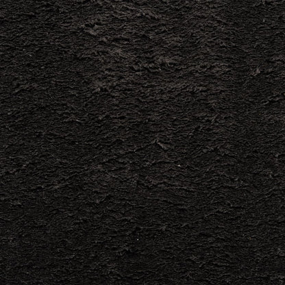 Rug HUARTE Short Pile Soft and Washable Black 80x200 cm