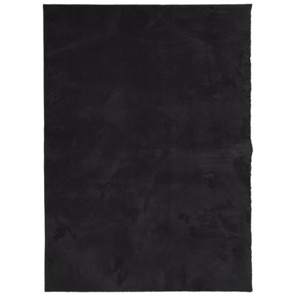Rug HUARTE Short Pile Soft and Washable Black 120x170 cm