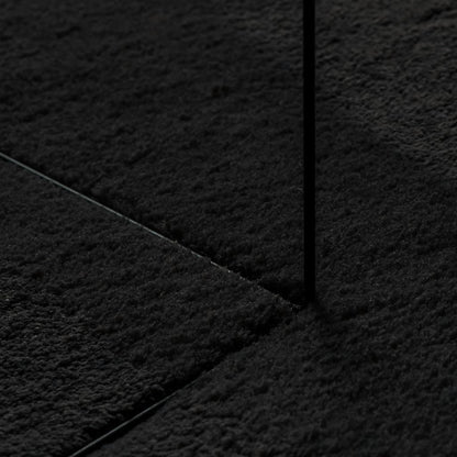 Rug HUARTE Short Pile Soft and Washable Black 240x340 cm