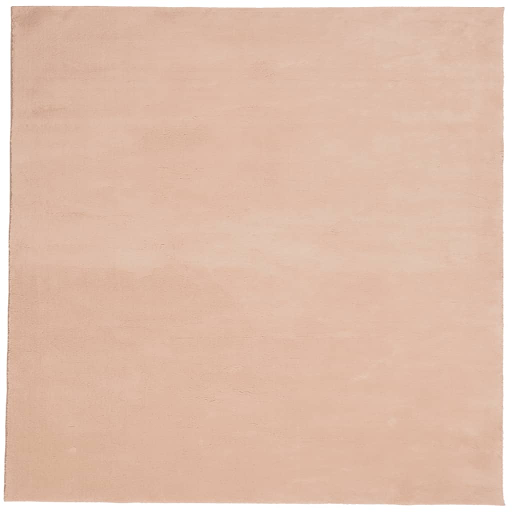 Rug HUARTE Short Pile Soft and Washable Blush 160x160 cm