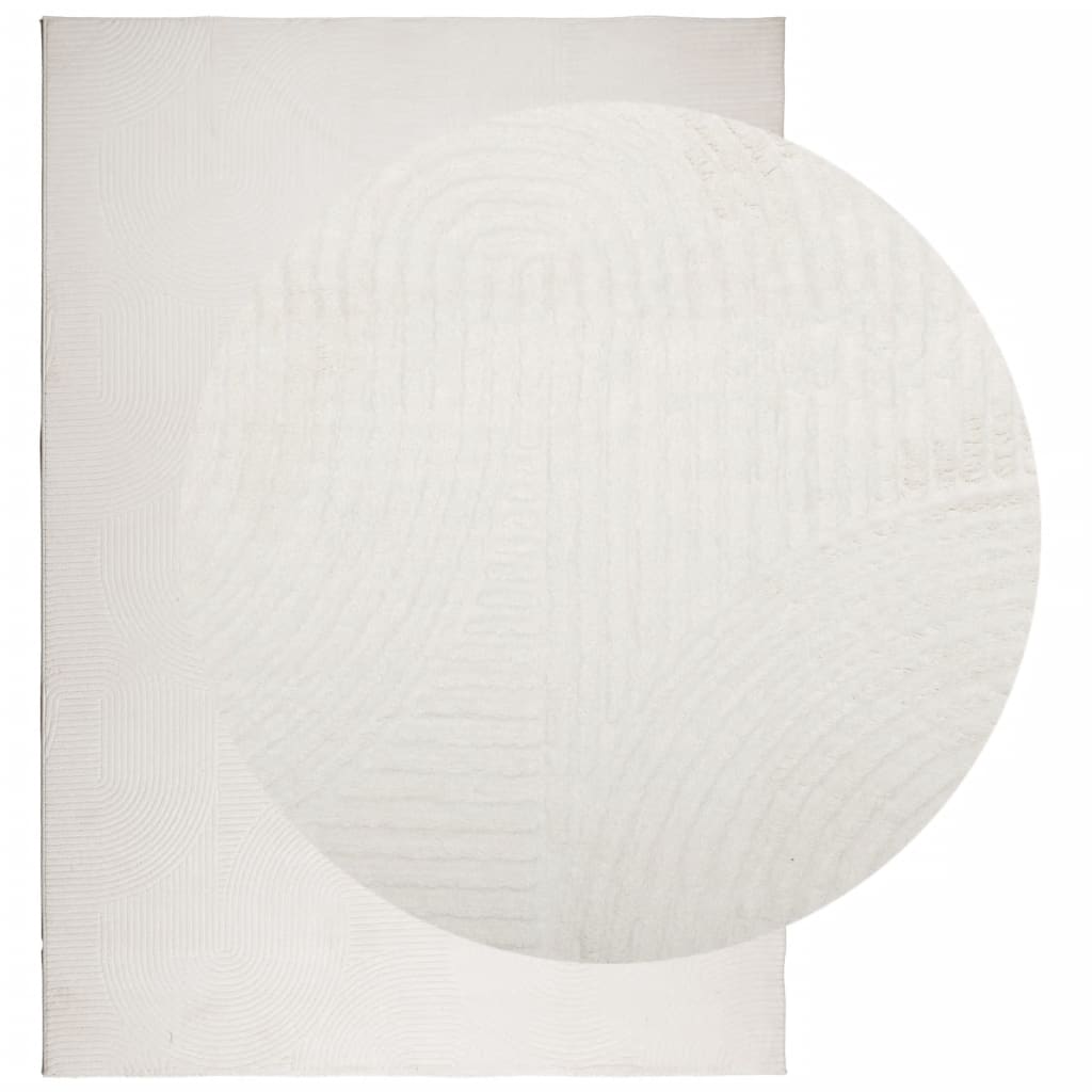 Rug IZA Short Pile Scandinavian Look Cream 160x230 cm