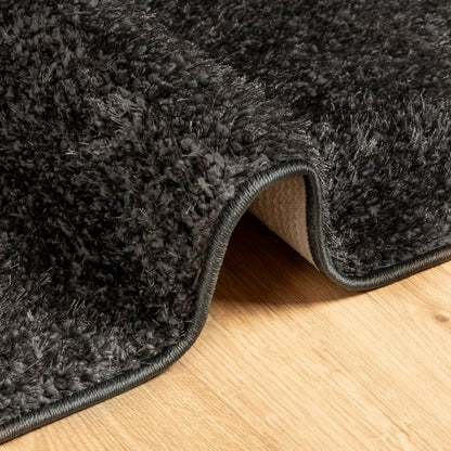 Rug ISTAN High Pile Shiny Look Anthracite 200x280 cm