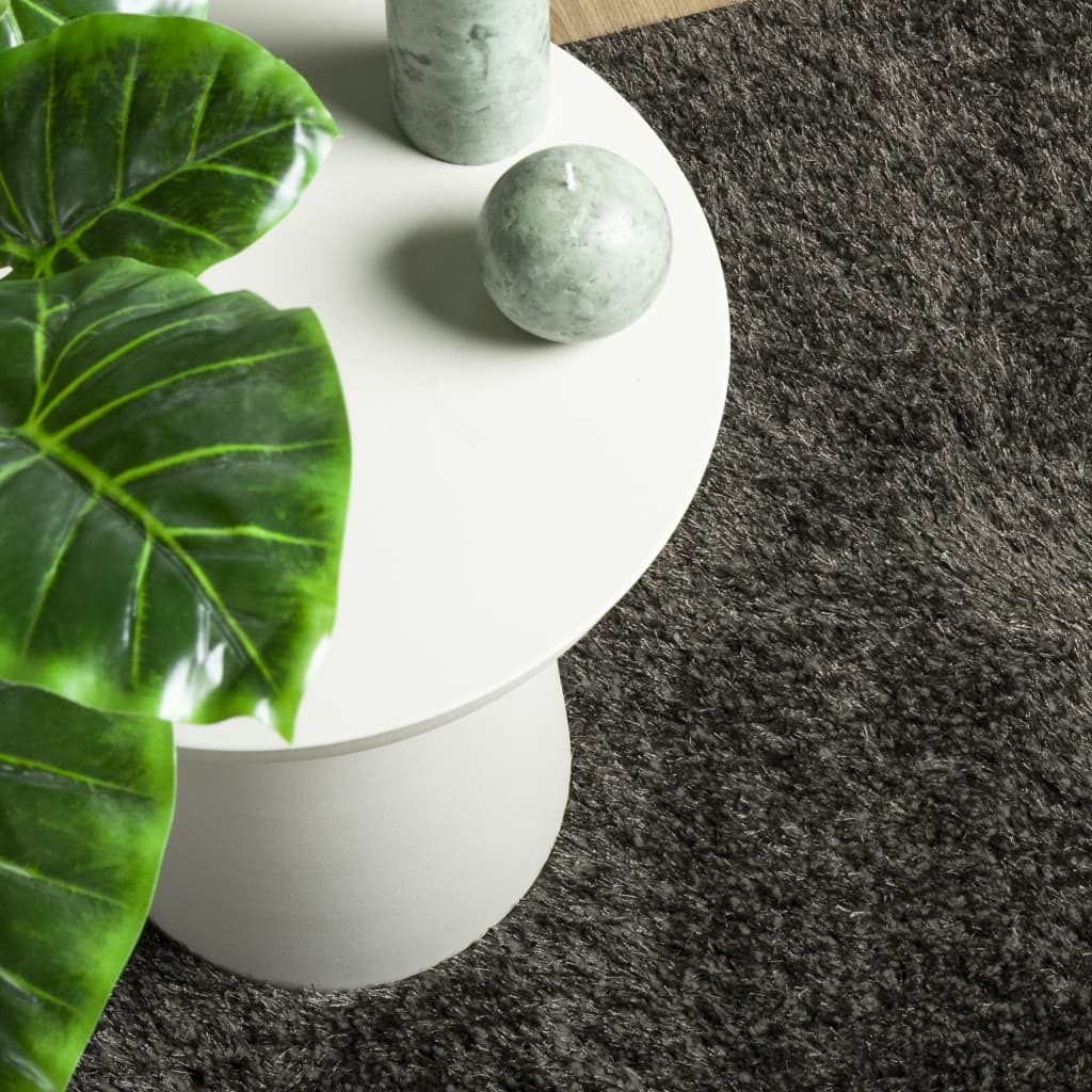 Rug ISTAN High Pile Shiny Look Anthracite 200x280 cm
