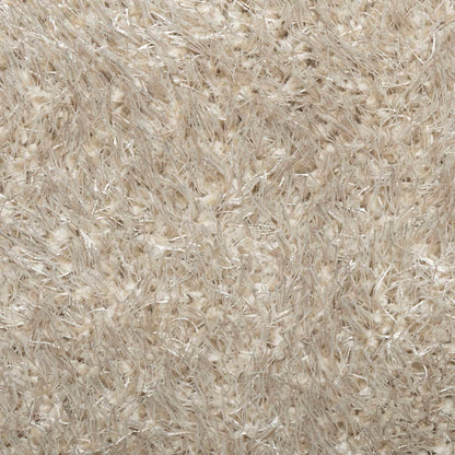 Rug ISTAN High Pile Shiny Look Beige Ø 100 cm