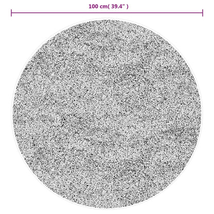 Rug ISTAN High Pile Shiny Look Beige Ø 100 cm