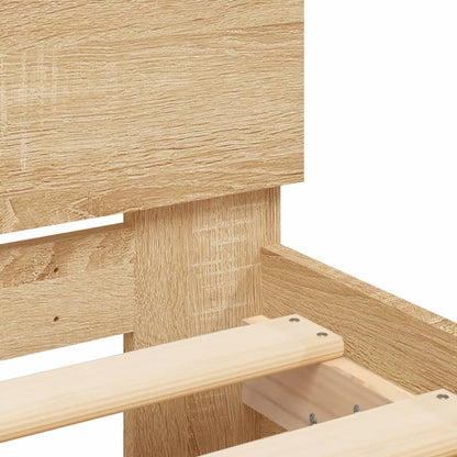 Bed Frame without Mattress with Headboard Sonoma Oak 75x190 cm Small Single