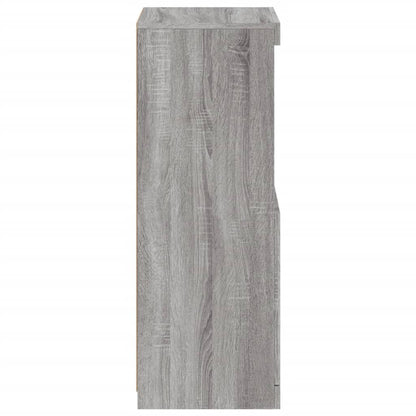 Sideboard with LED Lights Grey Sonoma 41x37x100 cm