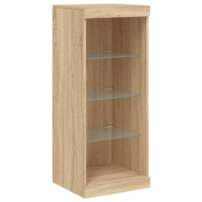 Sideboard with LED Lights Sonoma Oak 41x37x100 cm