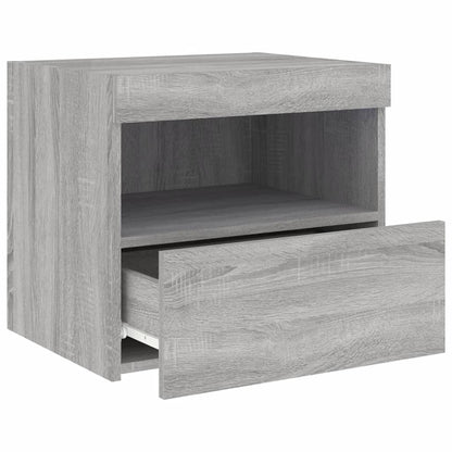 Bedside Cabinets with LED Lights 2 pcs Grey Sonoma 50x40x45 cm