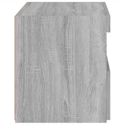 Bedside Cabinets with LED Lights 2 pcs Grey Sonoma 50x40x45 cm