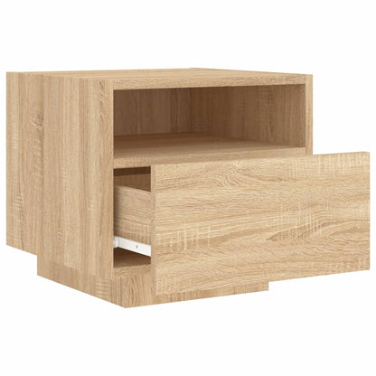 Bedside Cabinets with LED Lights 2 pcs Sonoma Oak 40x39x37 cm