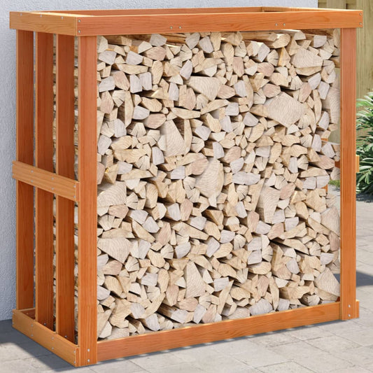 Outdoor Log Holder Wax Brown 109x52x106 cm Solid Wood Pine