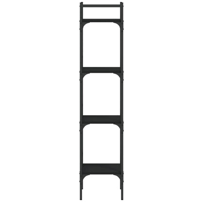 Bookshelf 4-Tier Black 35x30x138.5 cm Engineered Wood