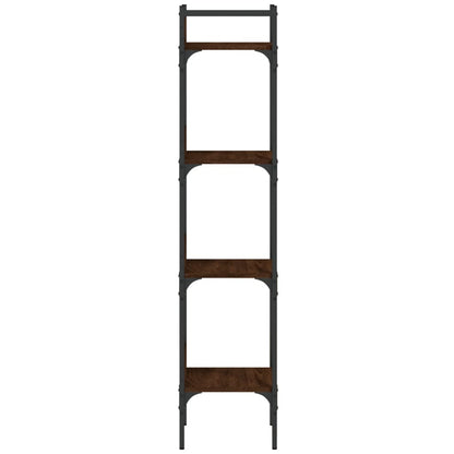 Bookshelf 4-Tier Brown Oak 35x30x138.5 cm Engineered Wood