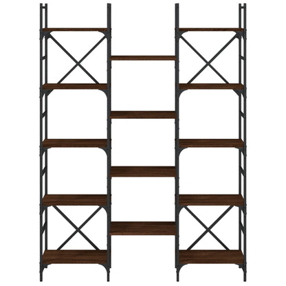 Bookshelf Brown Oak 127.5x28.5x172.5 cm Engineered Wood