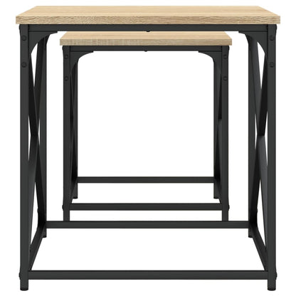 Nesting Coffee Tables 2 pcs Sonoma Oak Engineered Wood