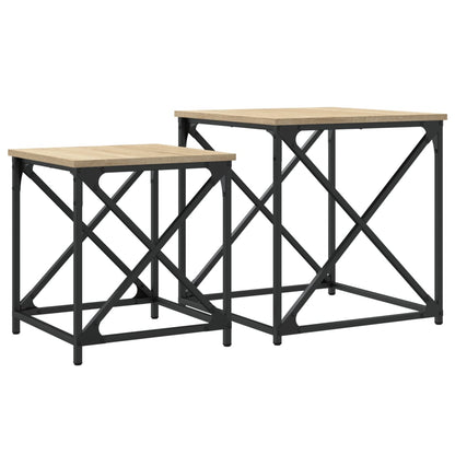 Nesting Coffee Tables 2 pcs Sonoma Oak Engineered Wood