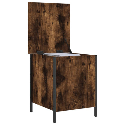 Storage Bench Smoked Oak 40x42.5x50 cm Engineered Wood
