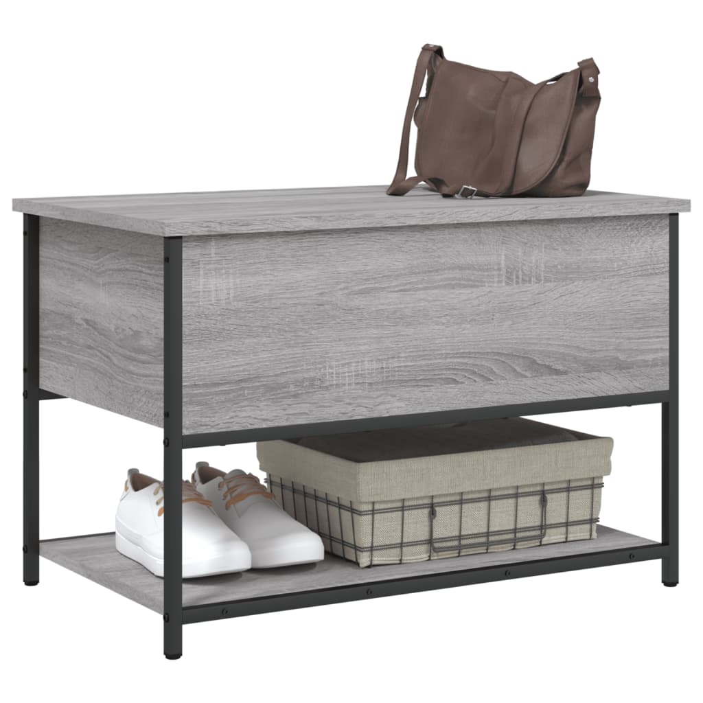 Storage Bench Grey Sonoma 70x42.5x47 cm Engineered Wood