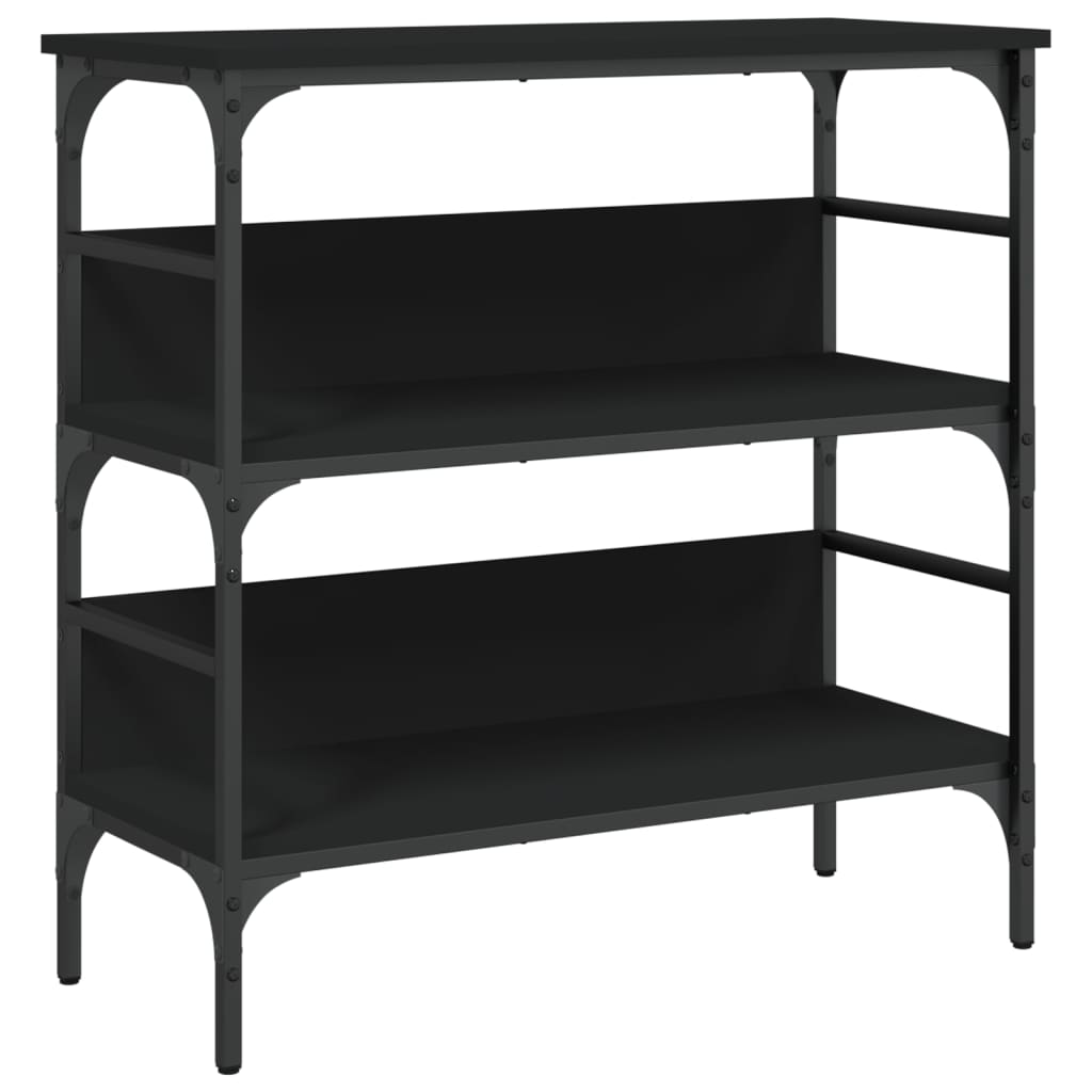 Console Table Black 75x32x75 cm Engineered Wood