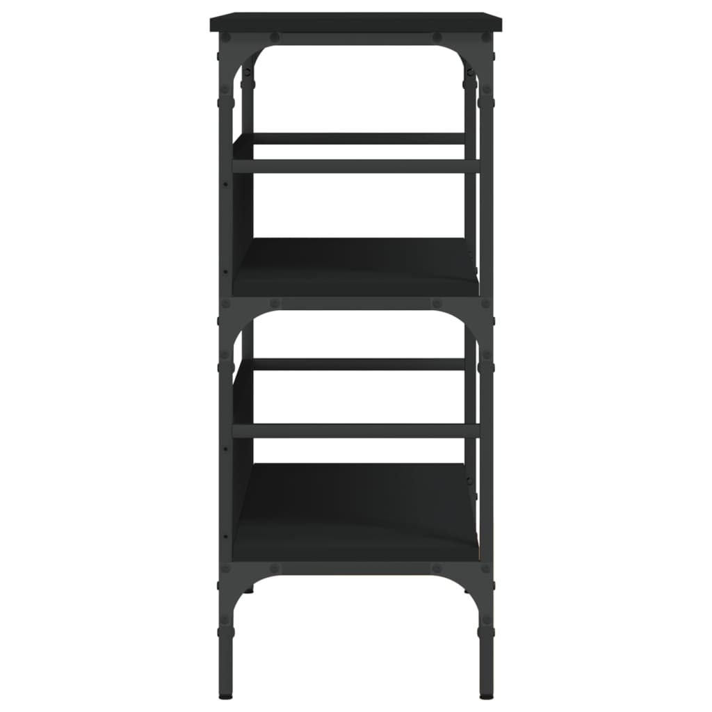 Console Table Black 75x32x75 cm Engineered Wood