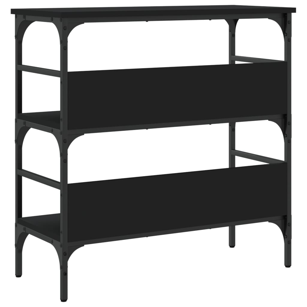 Console Table Black 75x32x75 cm Engineered Wood