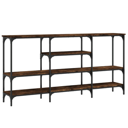 Console Table Smoked Oak 160x29x80 cm Engineered Wood