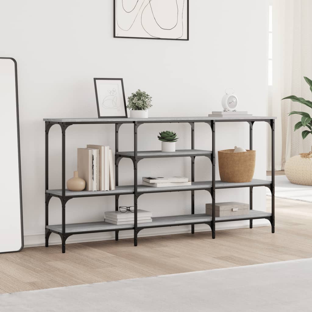 Console Table Grey Sonoma 160x29x80 cm Engineered Wood