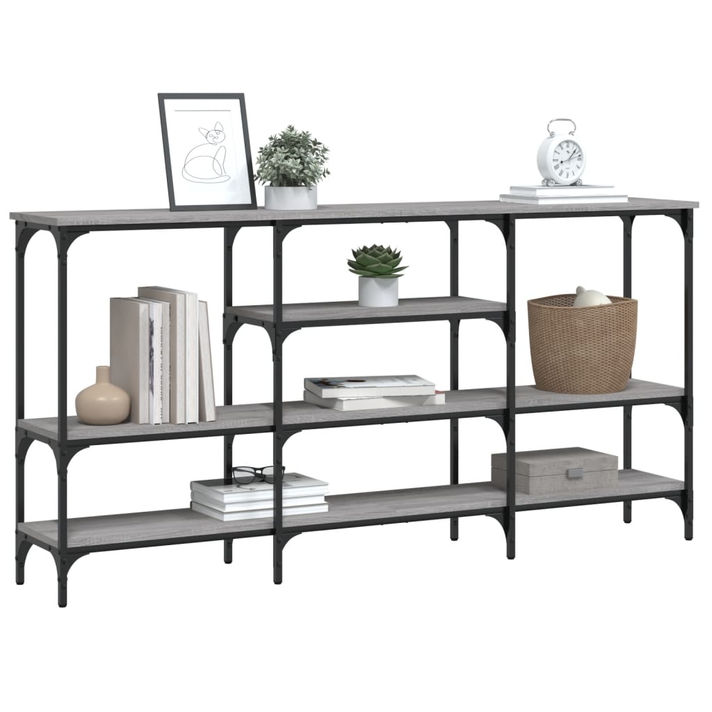 Console Table Grey Sonoma 160x29x80 cm Engineered Wood