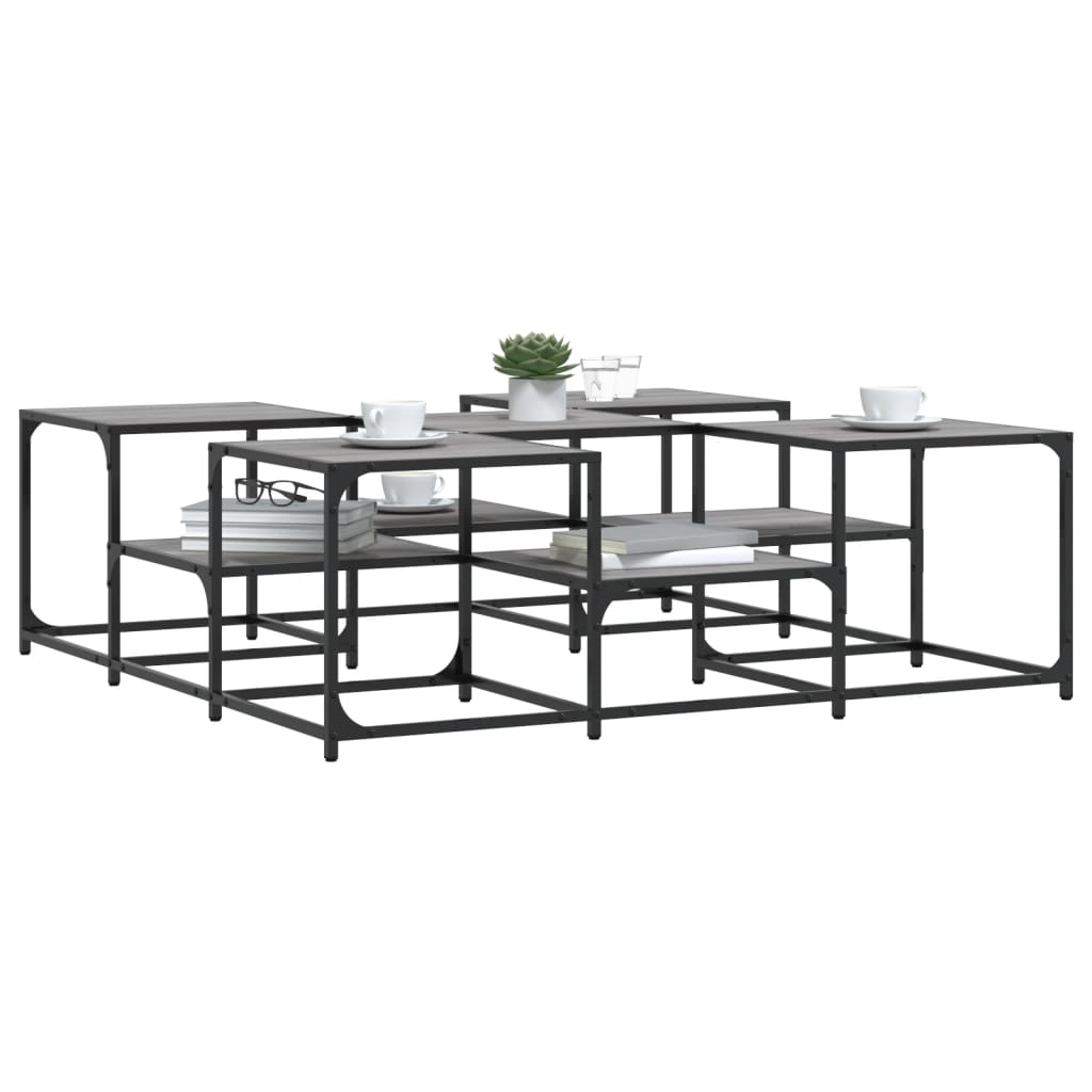 Coffee Table Grey Sonoma 121x121x40 cm Engineered Wood